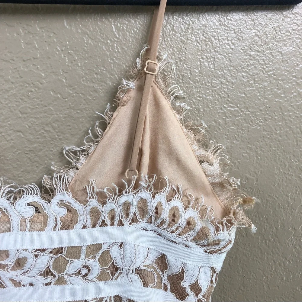 NBD Give it Up lace fit and flare mini dress!